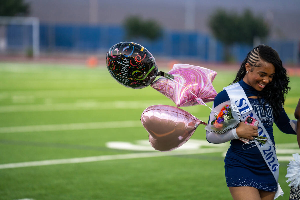 Shadow Ridge celebrated senior night during halftime of a football game between Shadow Ridge an ...