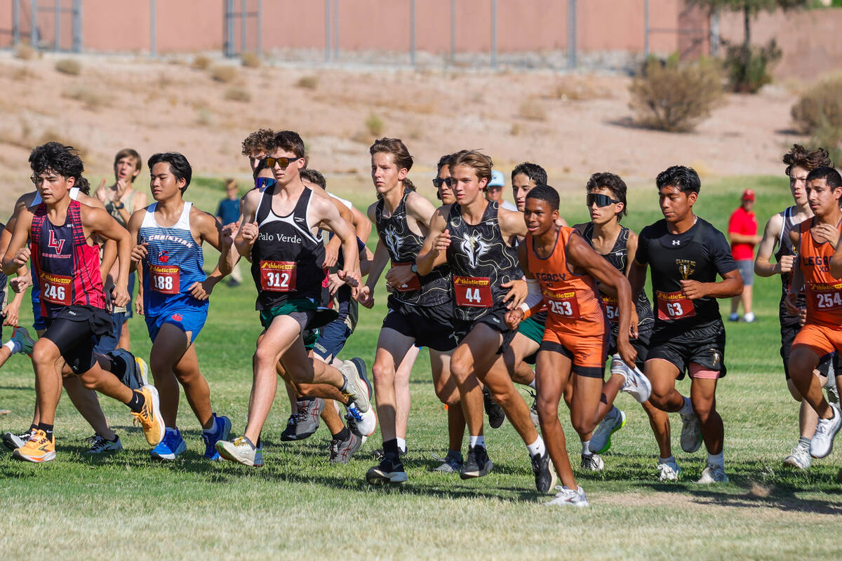 Junior/Senior Boys take off from the start line during the Palo Verde Labor Day Classic cross c ...