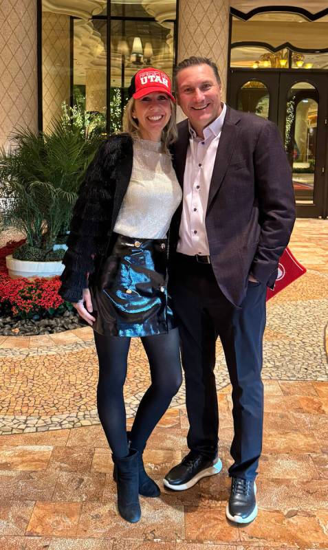Mullen Dan and Megan Mullen at the College Football Hall of Fame induction of former Utah star ...