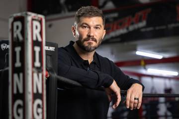 Randel Aleman, president of Borroka MMA, at Fight Capital gym on Thursday, Aug. 28, 2025 in Las ...