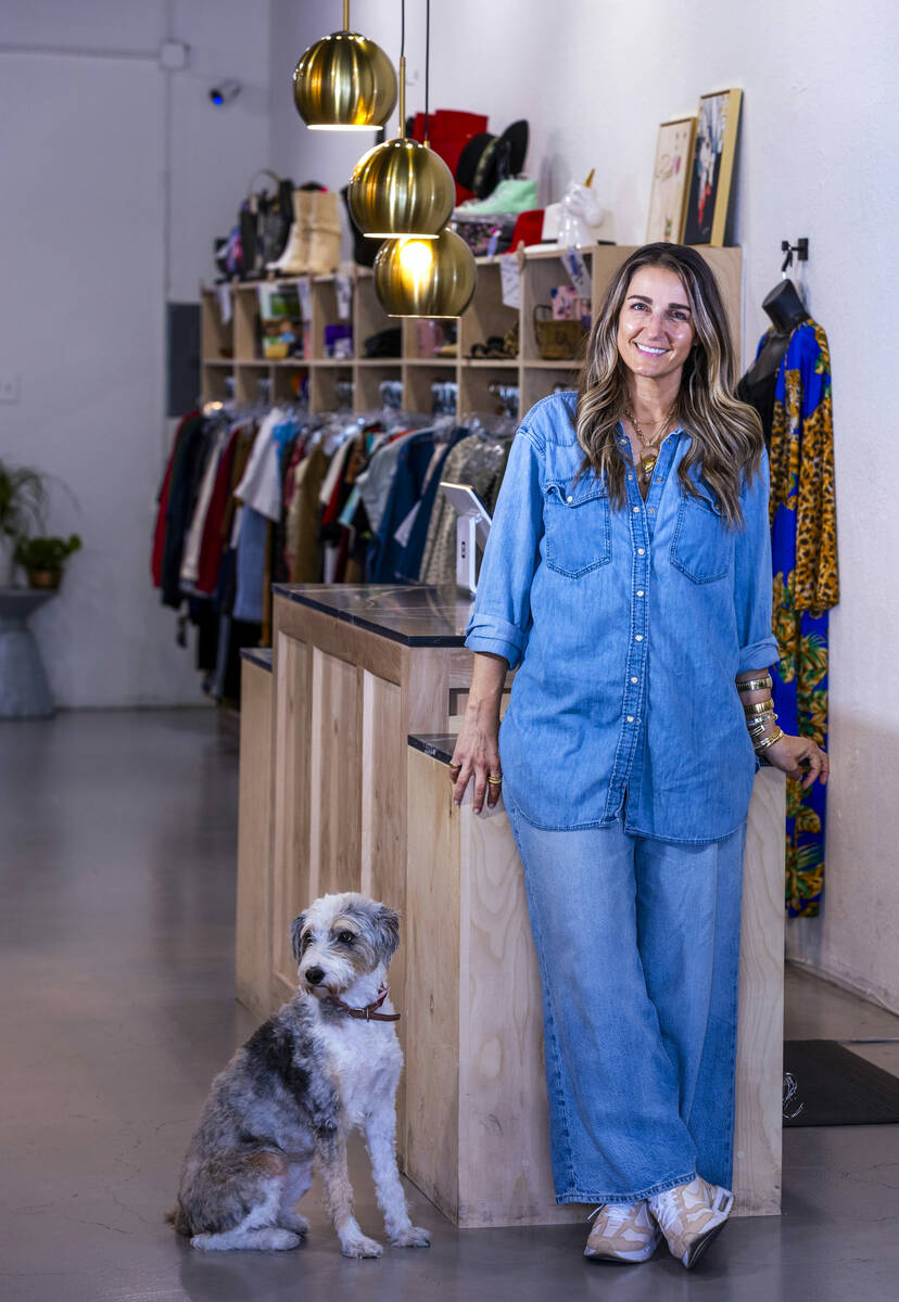 Republic Goods owner Noel Hurst, joined by her dog Sunny, is a former Zappos employee turned se ...