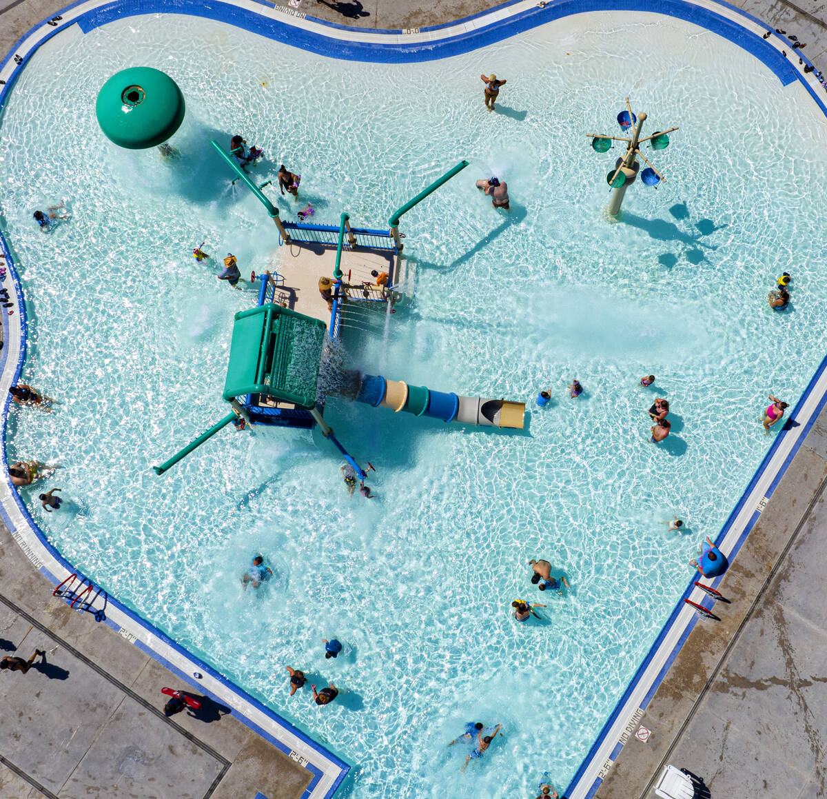 People enjoy Labor Day pool party at Whitney Ranch Pool in Henderson on Monday, Sept 1, 2025. ( ...