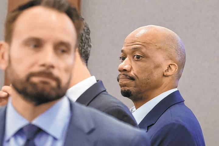 Clarence Wilson, right, appears in court with his attorney Josh Tomsheck, left, during his tria ...