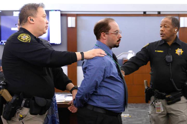 Ryan Ugarte, who pleaded guilty to DUI resulting in substantial bodily harm, is escorted out of ...