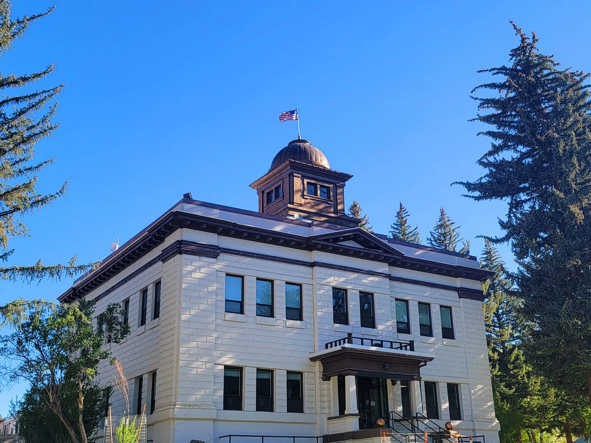 A symbol of Ely’s mining history, a copper-domed cupola tops the White Pine County Court ...