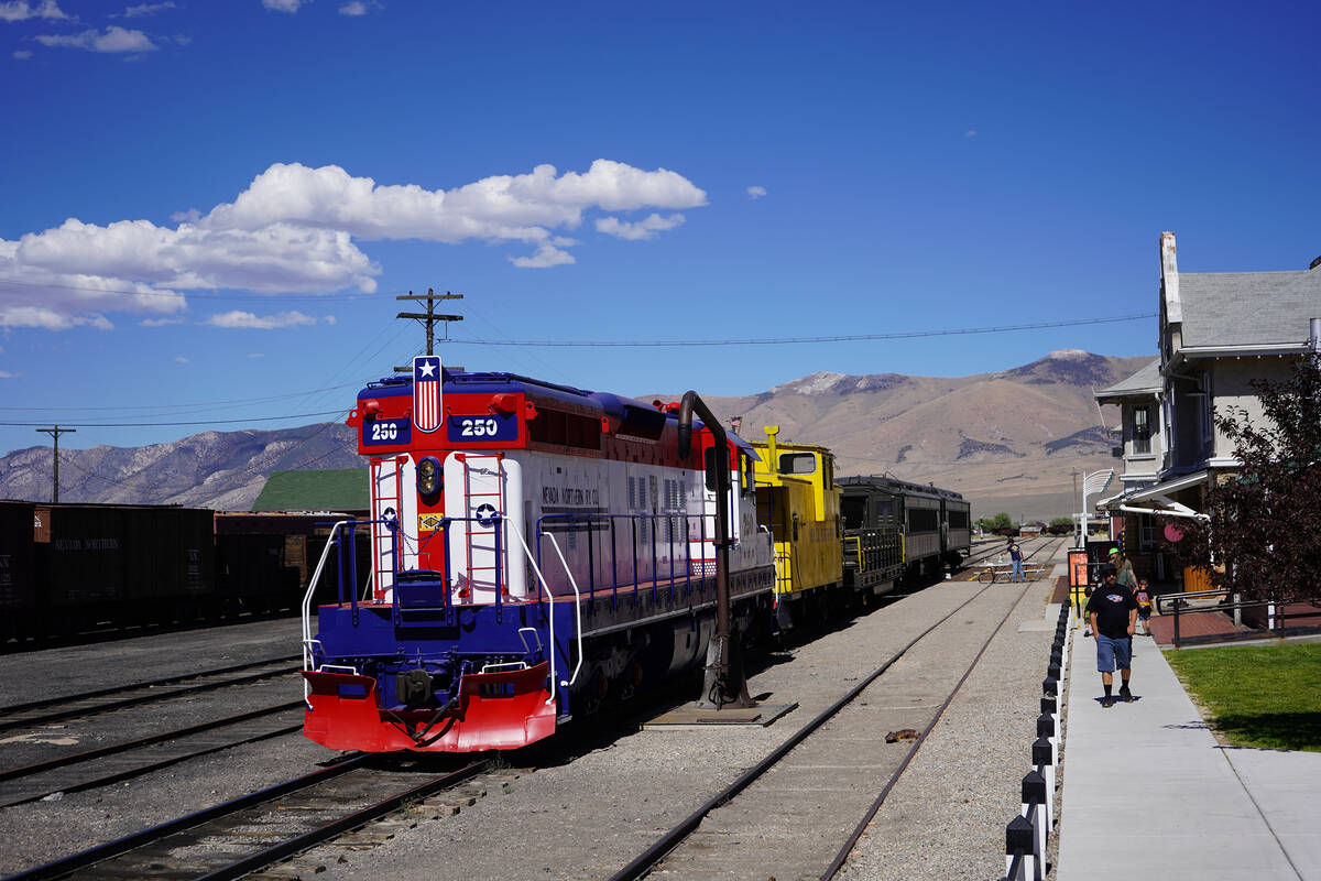 Nevada Northern Railway’s diesel engine 250, renumbered recently to honor the nation&#x2 ...