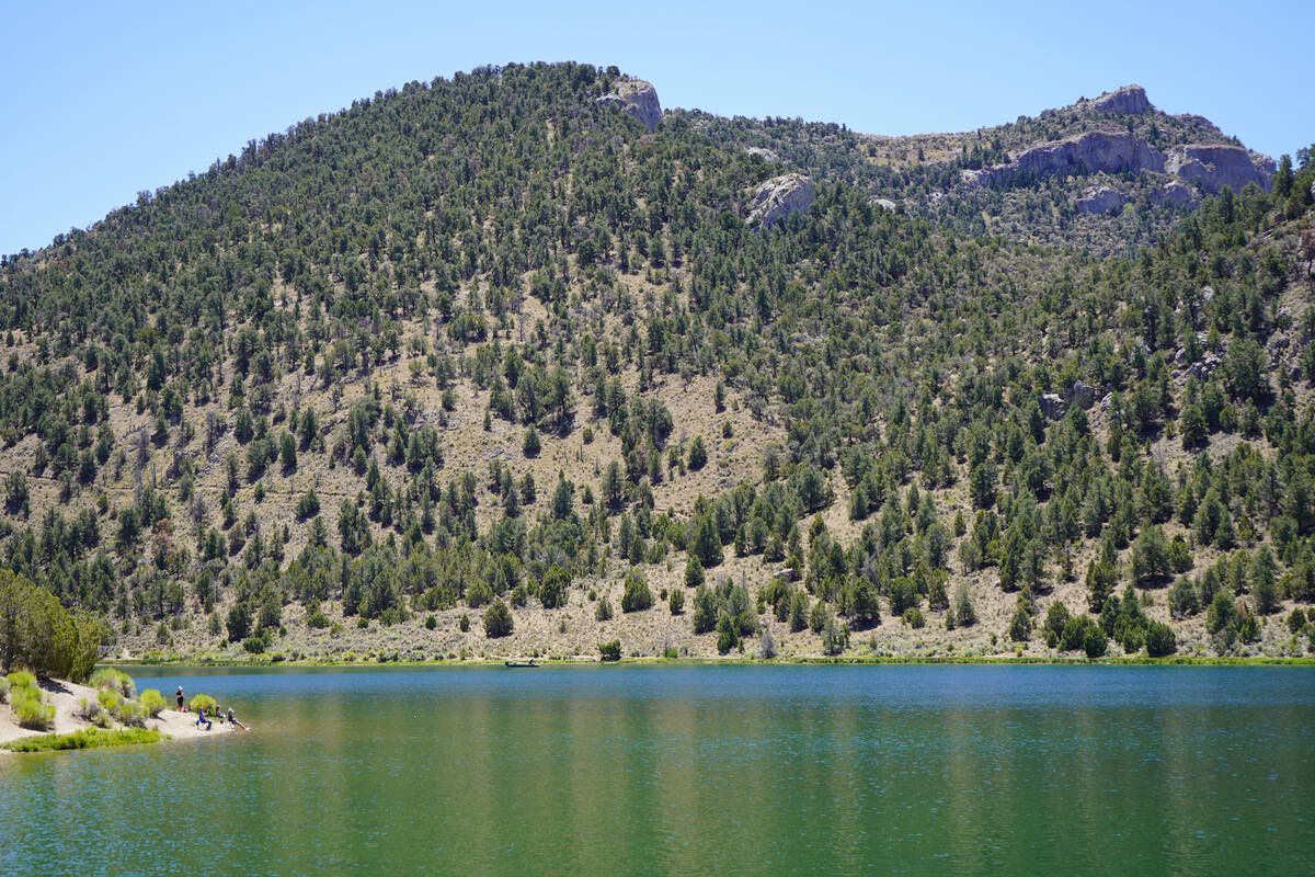 Cave Lake State Park is a favorite among Nevada anglers in summer, when hikers can enjoy easy o ...