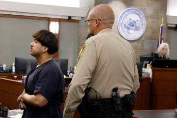 Alfredo Jauregui, 23, who pleaded guilty to a count of DUI resulting in death, is escorted out ...
