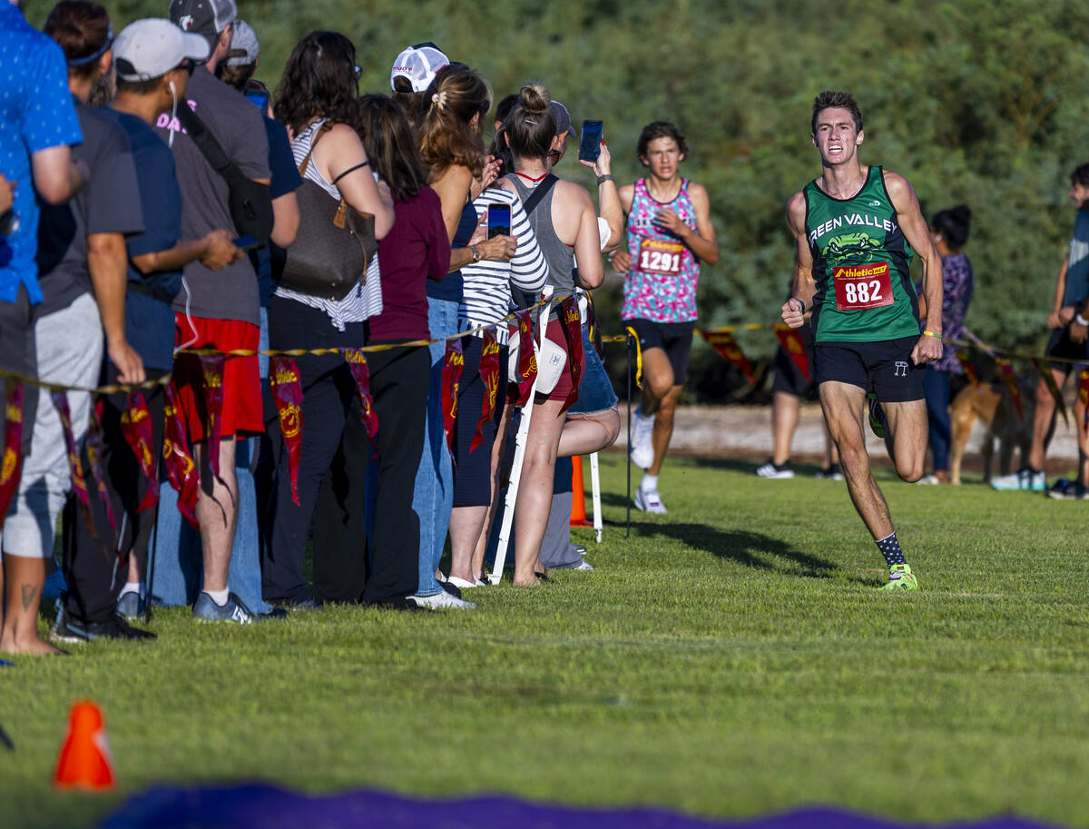 Green Valley High School runner Reese Leoncavallo (882) leads Somerset Academy Skye Point High ...