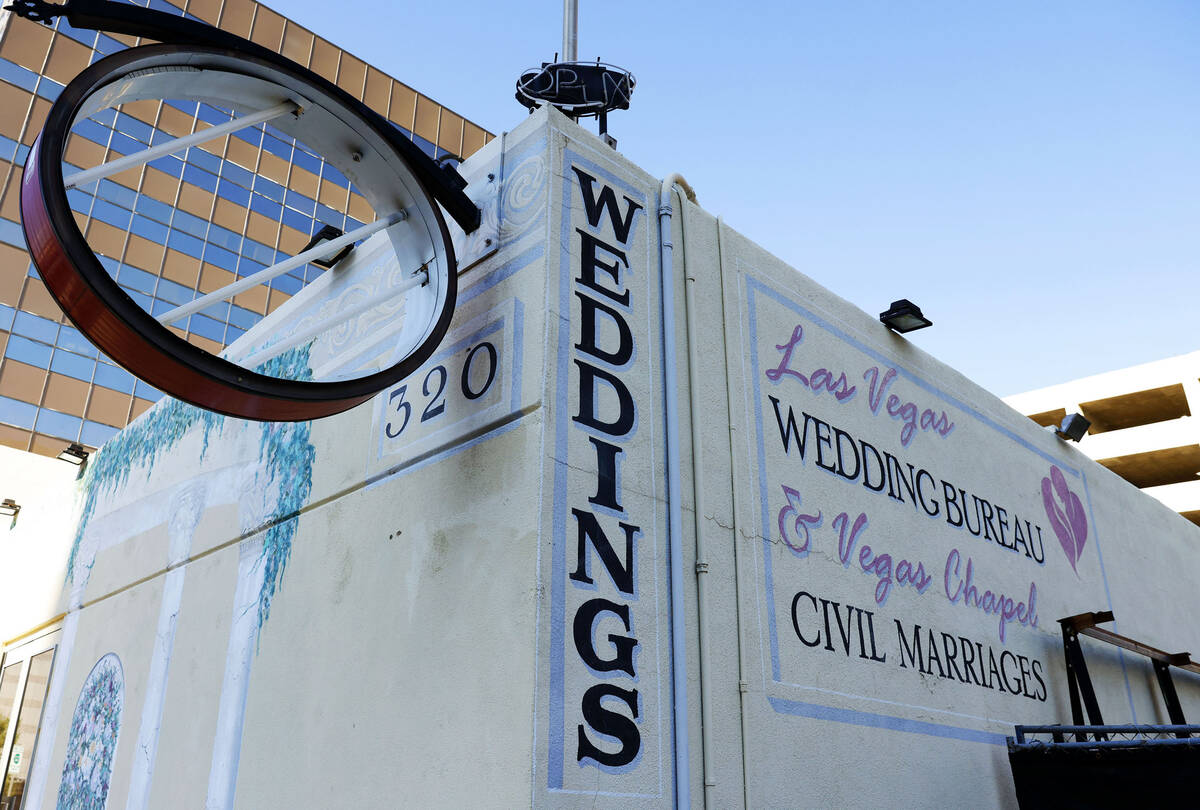 A closed wedding chapel that sold this year is seen at 320 S 3rd St., on Friday, Aug 29, 2025, ...