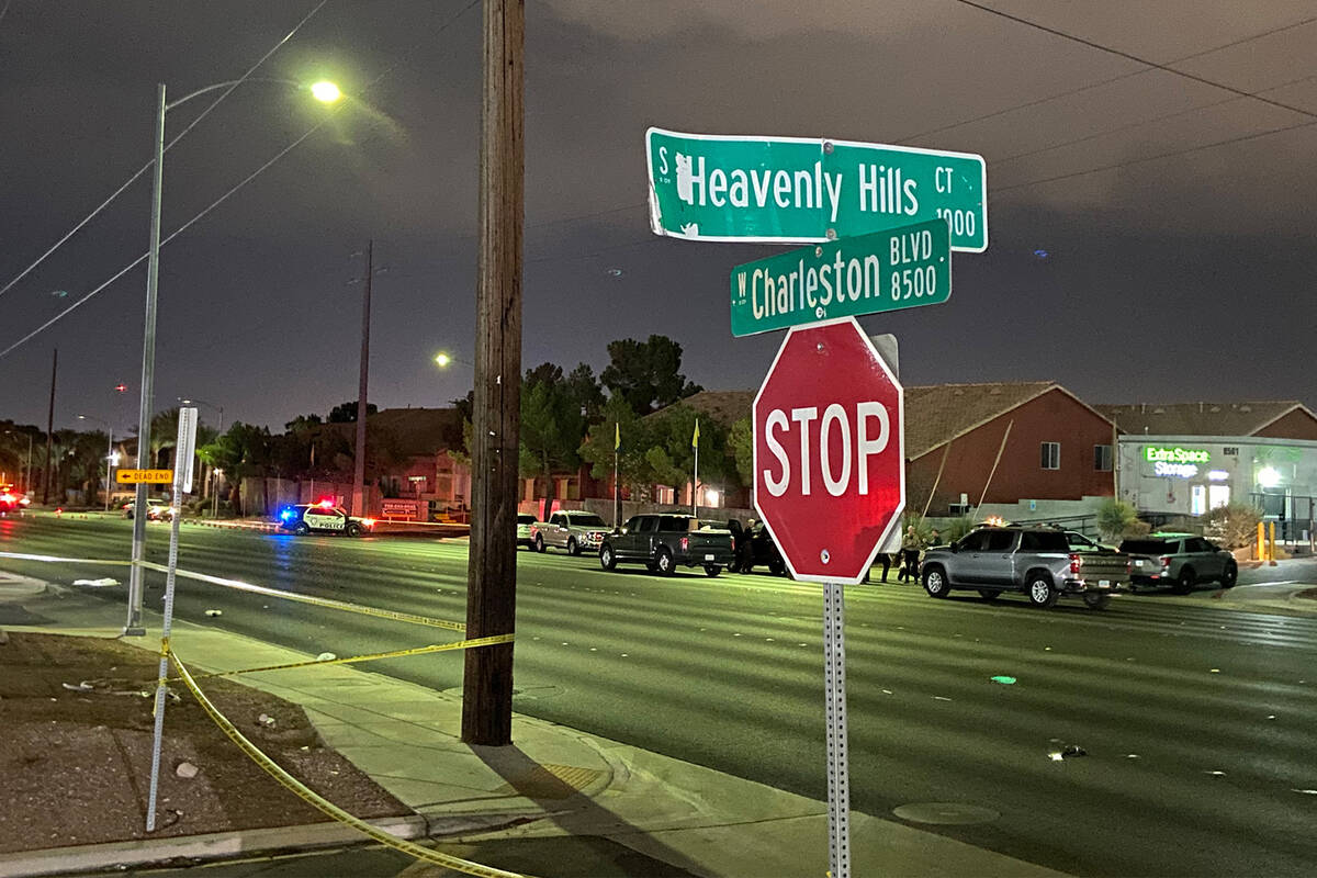 A man in a wheelchair was struck by a vehicle in the area of West Charleston Boulevard and Heav ...