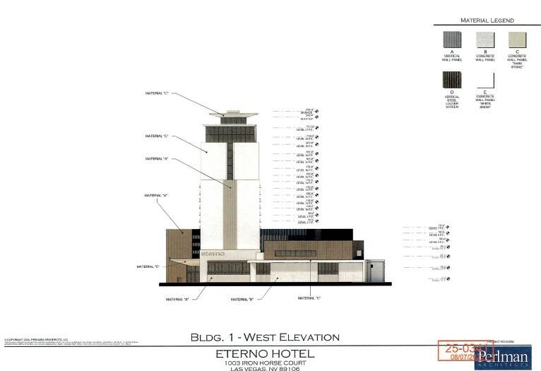 Renderings for the Eterno Hotel located on the northeast corner of Charleston Boulevard and Gra ...