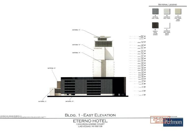 Renderings for the Eterno Hotel located on the northeast corner of Charleston Boulevard and Gra ...