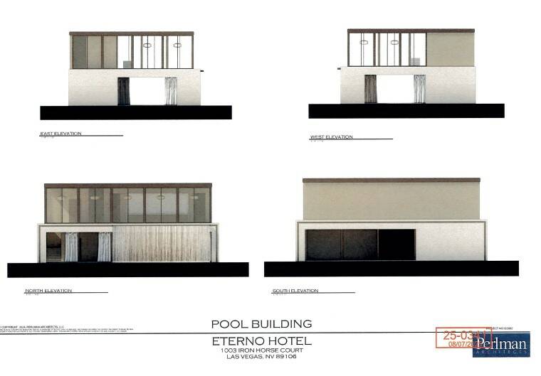 Renderings for the Eterno Hotel located on the northeast corner of Charleston Boulevard and Gra ...