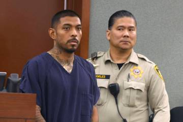 Erick Rangel-Ibarra, a suspect in the killing of Lesly Palacio, appears in court during a warra ...