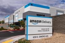 An Amazon warehouse is seen at 650 E. Owens Ave., on Tuesday, Sept. 13, 2022, in North Las Vega ...
