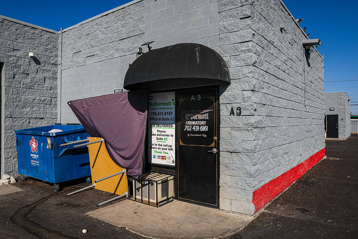 An exterior view of McDermott’s Funeral Home and Cremation Services is seen on Monday, A ...