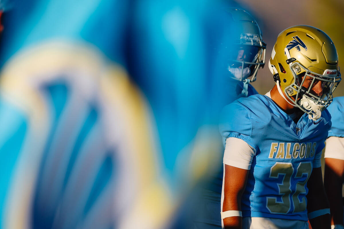 Foothill defensive back Sam Mesch takes to the field during a football game between Foothill an ...
