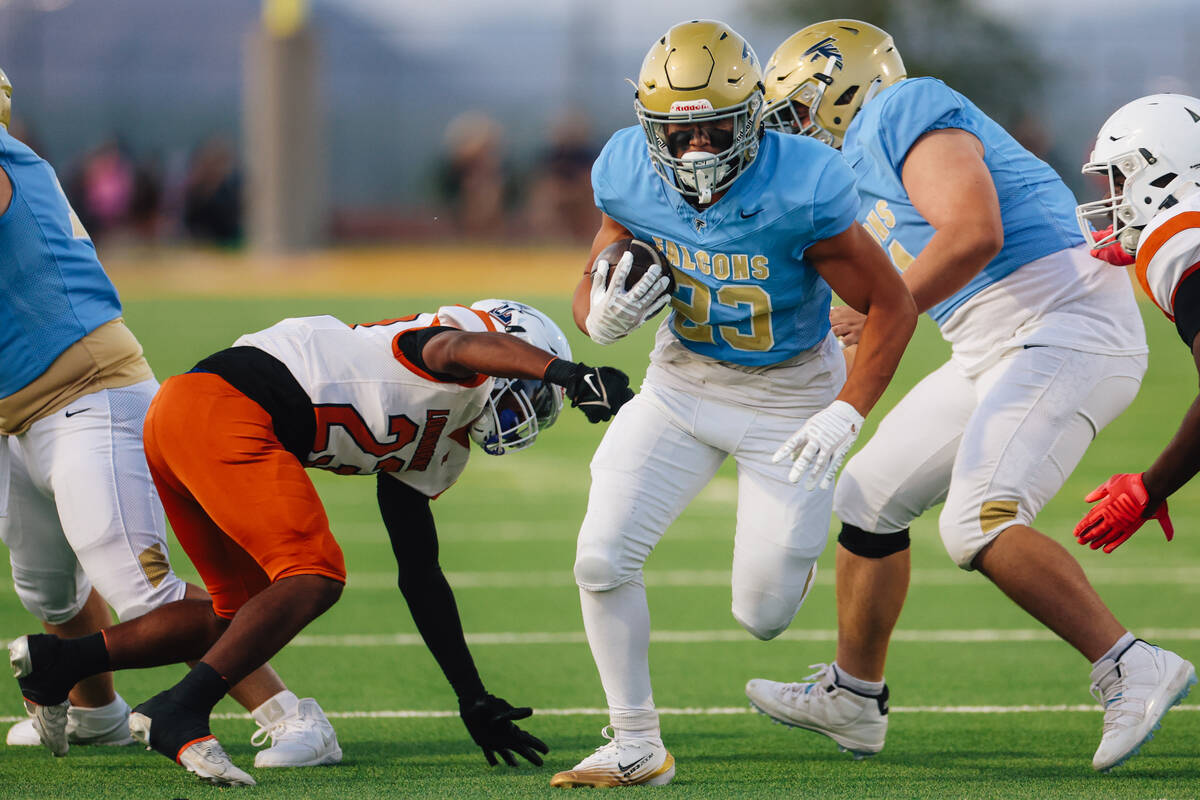 Foothill running back Anthony Taylor (23) runs the ball during a football game between Foothill ...
