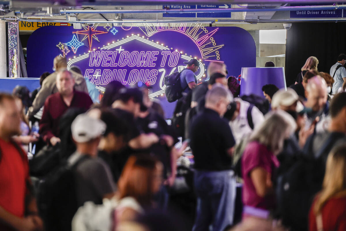 New displays aimed at promoting tourism are seen throughout the rideshare area at Terminal 1 at ...