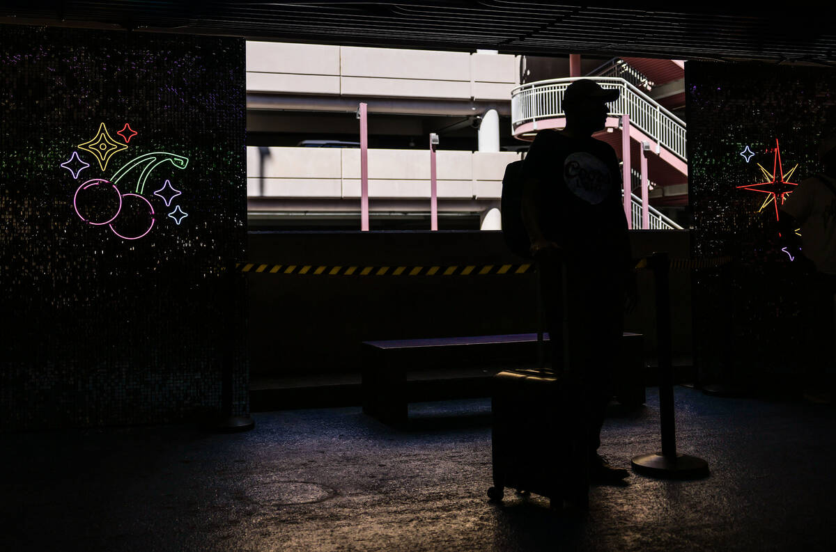 New displays aimed at promoting tourism are seen throughout the rideshare area at Terminal 1 at ...