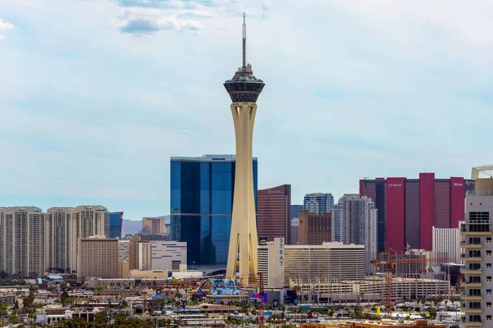A view of the north end of the Las Vegas Strip in an undated photo. (Las Vegas Review-Journal, ...