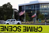 Crime scene tape surrounds Utah Valley University after Turning Point USA CEO and co-founder Ch ...