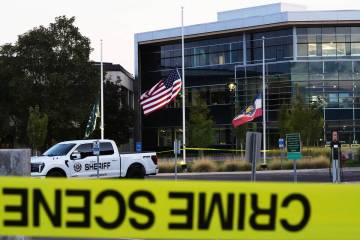 Crime scene tape surrounds Utah Valley University after Turning Point USA CEO and co-founder Ch ...