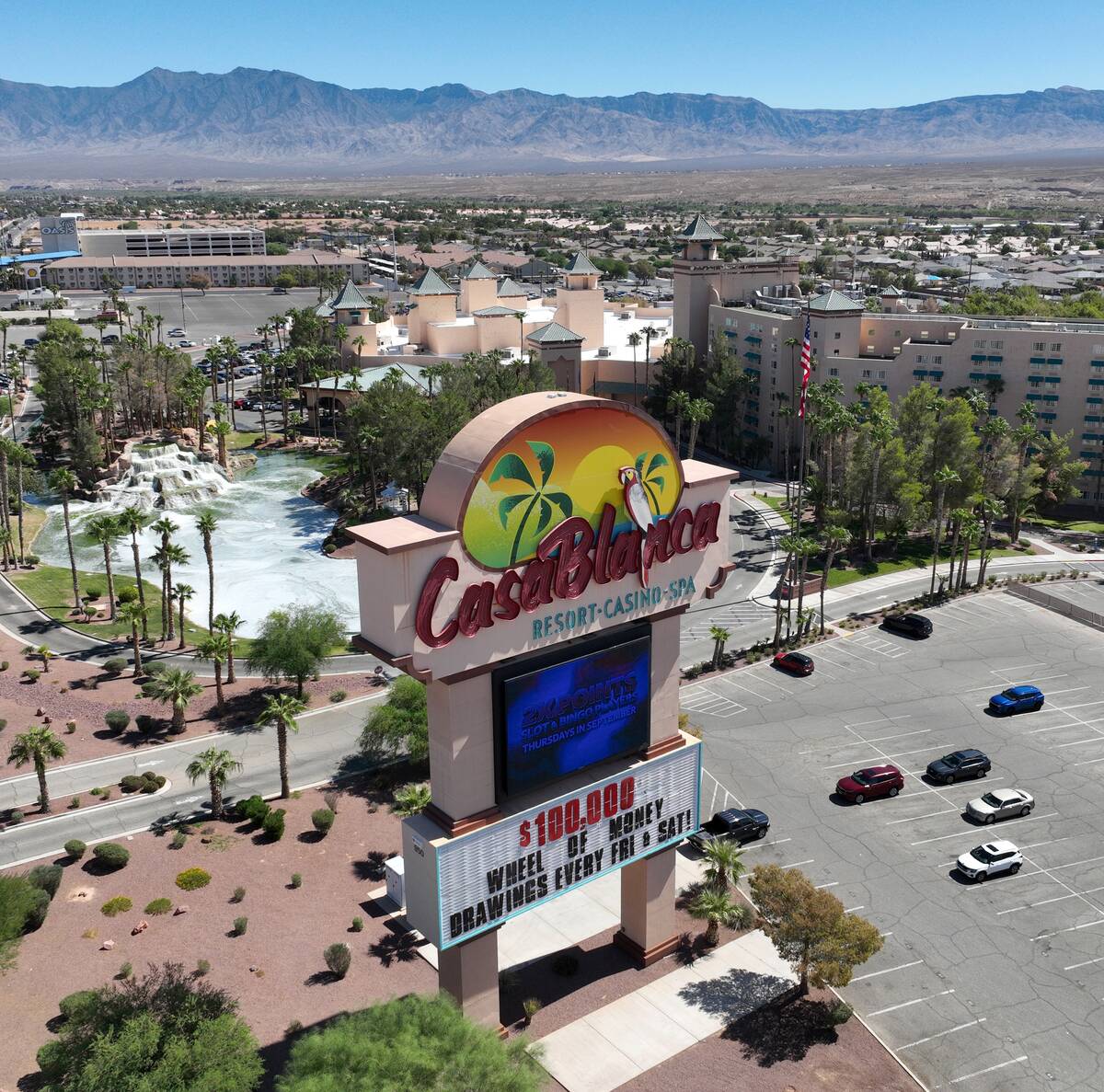 The CasaBlanca hotel-casino in Mesquite is pictured, on Tuesday, Sept. 24, 2024. (Bizuayehu Tes ...