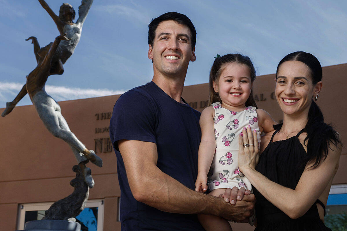 Nevada Ballet Theatre dancer Sergio Alvarez, left, with wife and fellow NBT company artist Mire ...