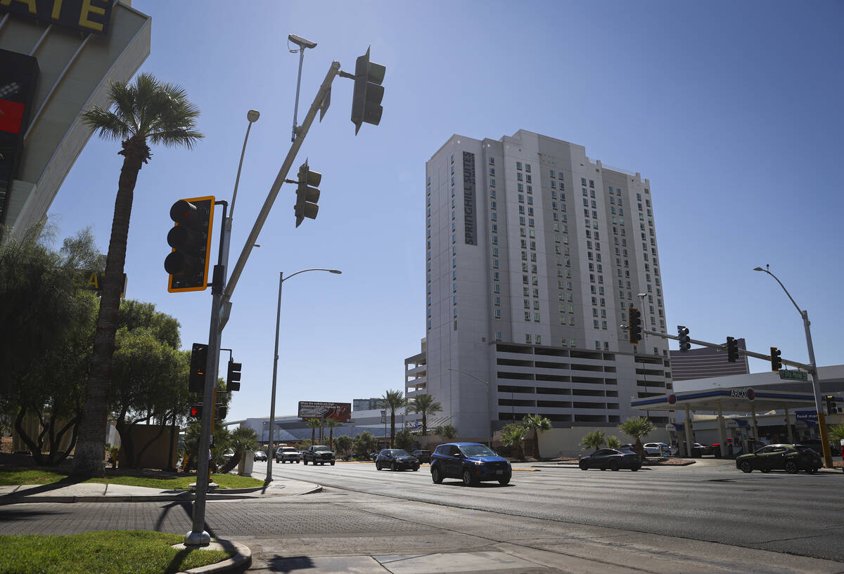A SpringHill Suites hotel is seen off of Paradise Road north of the Las Vegas Convention Center ...