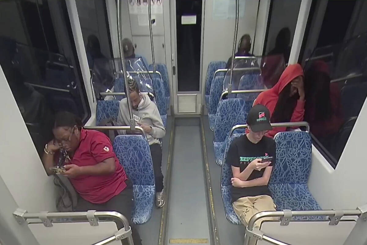 This screengrab made from video provided by the Charlotte Area Transit System shows Iryna Zarut ...