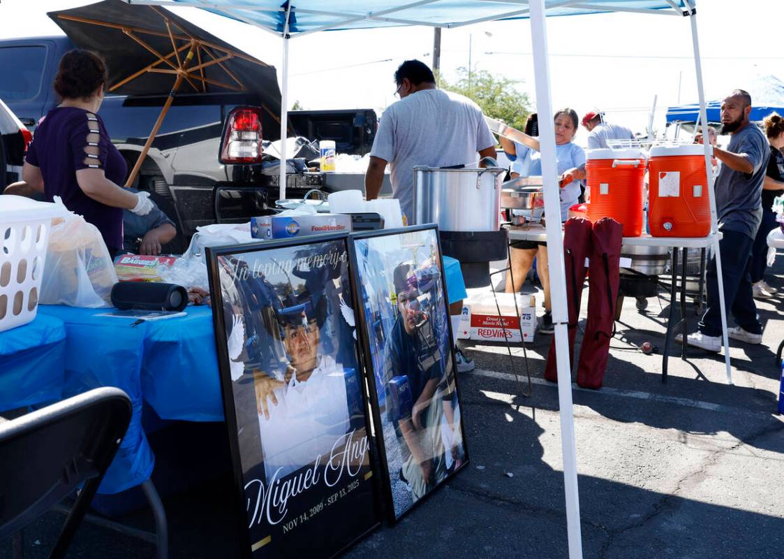 Photographs of Miguel Aparicio-Gaspar, a teenager from North Las Vegas who died in a multi-vehi ...