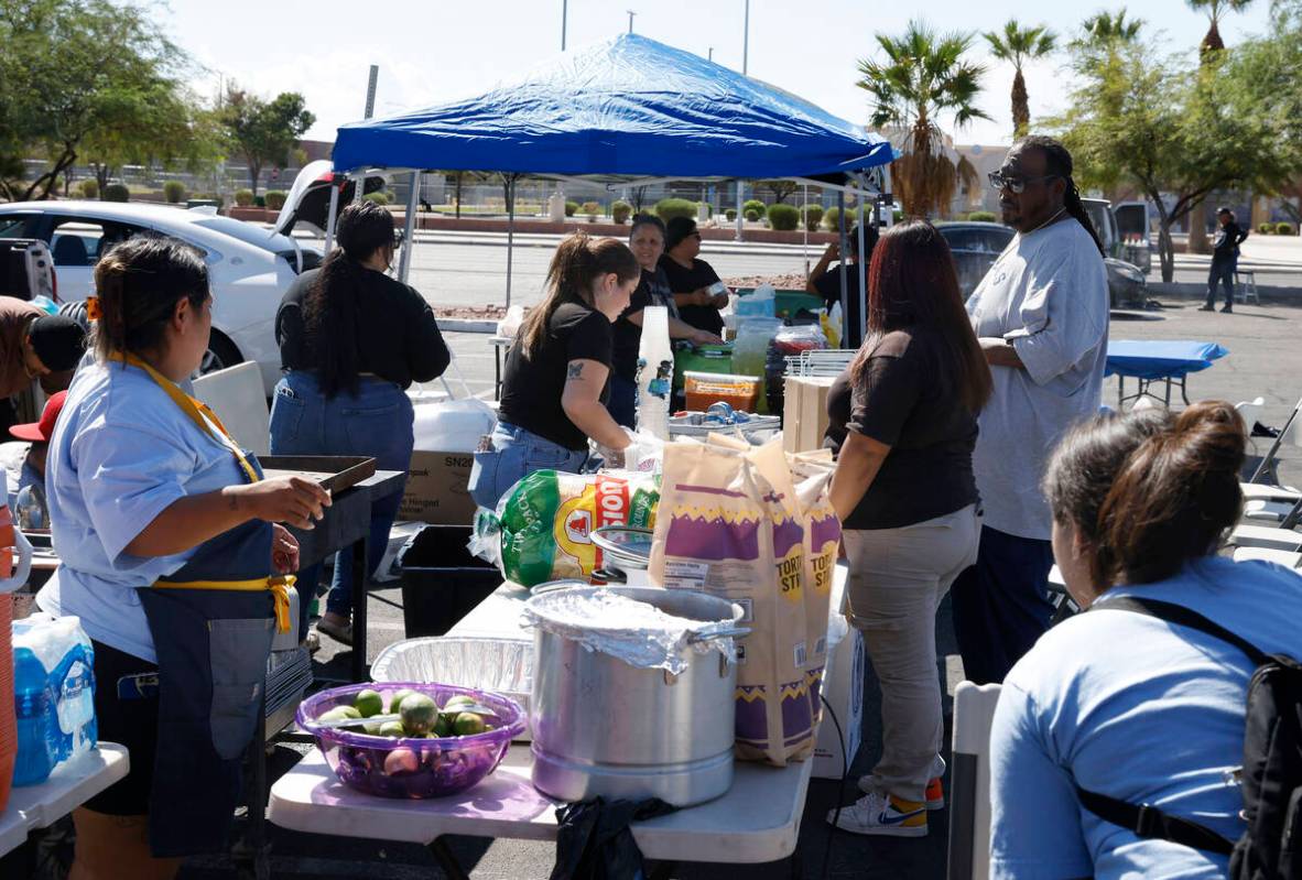 Family members of Miguel Aparicio-Gaspar, a teenager from North Las Vegas who died in a multi-v ...