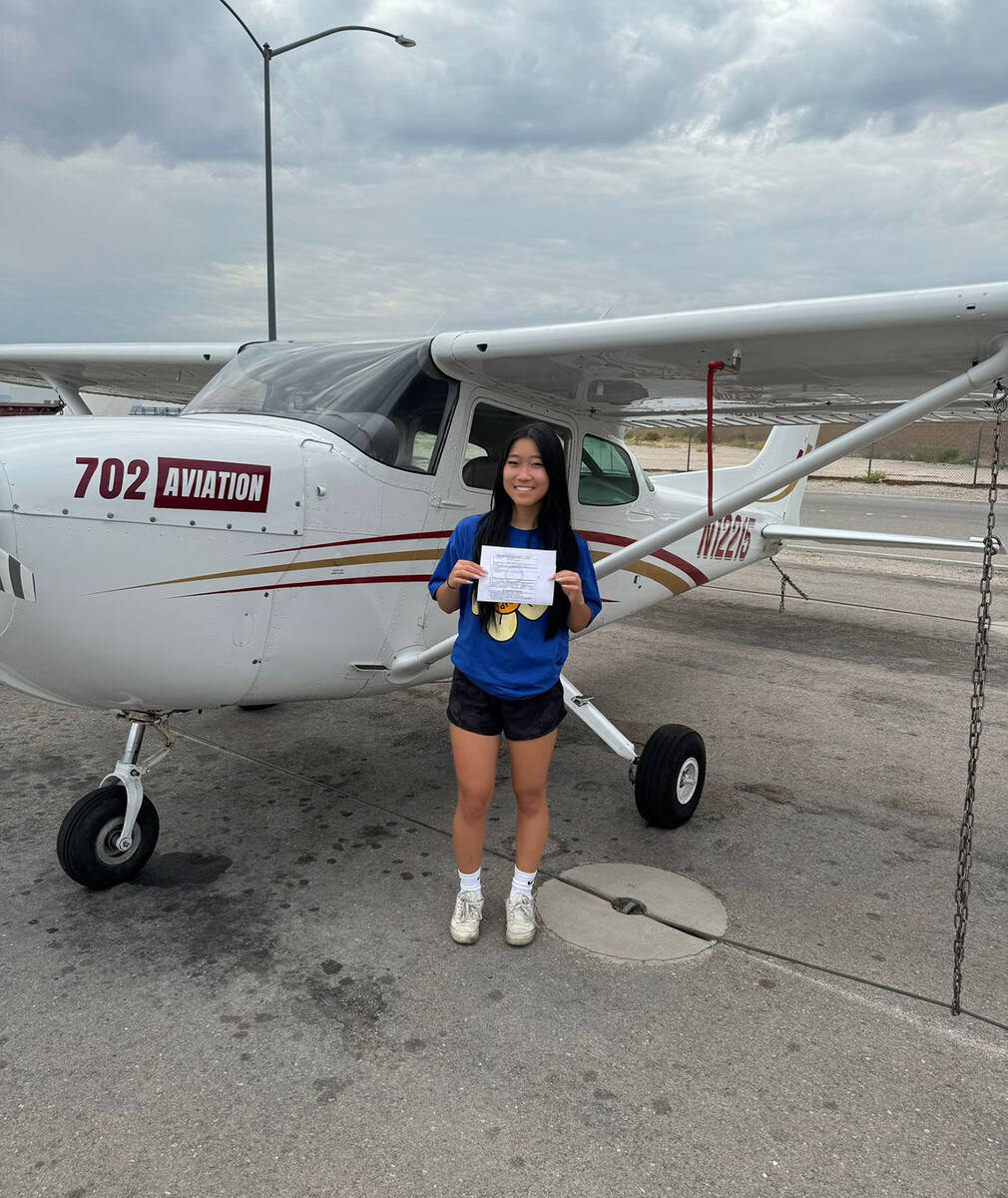 Lina Namkungm, a 2025 Faith Lutheran High School graduate, attended the school’s Flight Acade ...