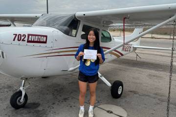 Lina Namkungm, a 2025 Faith Lutheran High School graduate, attended the school’s Flight Acade ...