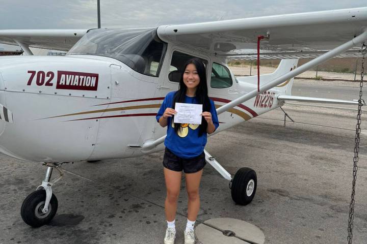 Lina Namkungm, a 2025 Faith Lutheran High School graduate, attended the school’s Flight Acade ...