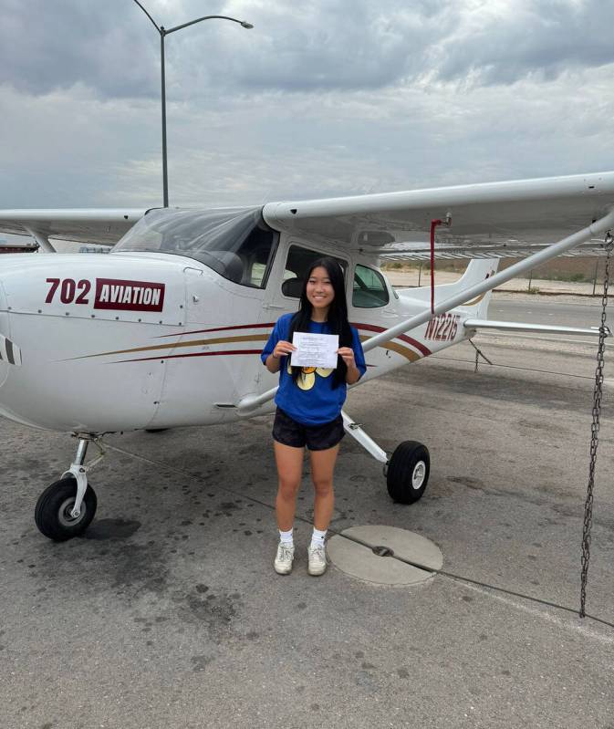 Lina Namkungm, a 2025 Faith Lutheran High School graduate, attended the school’s Flight Acade ...