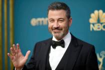 Jimmy Kimmel appears at the 74th Primetime Emmy Awards in in Los Angeles on Monday, Sept. 12, 2 ...
