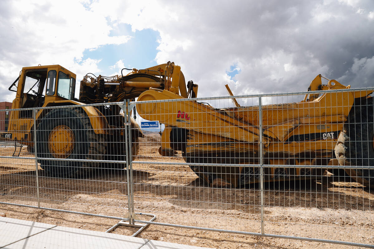 Construction at the northwest corner of Maule Avenue and Agilysys Way Friday, Sept. 19, 2025, i ...