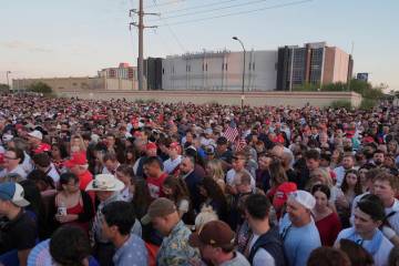 People wait in line before a memorial for conservative activist Charlie Kirk Sunday, Sept. 21, ...