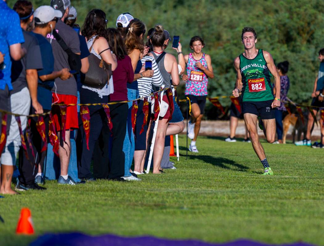 Green valley High School runner Reese Leoncavallo (882) leads Somerset Academy Sky Pointe ...