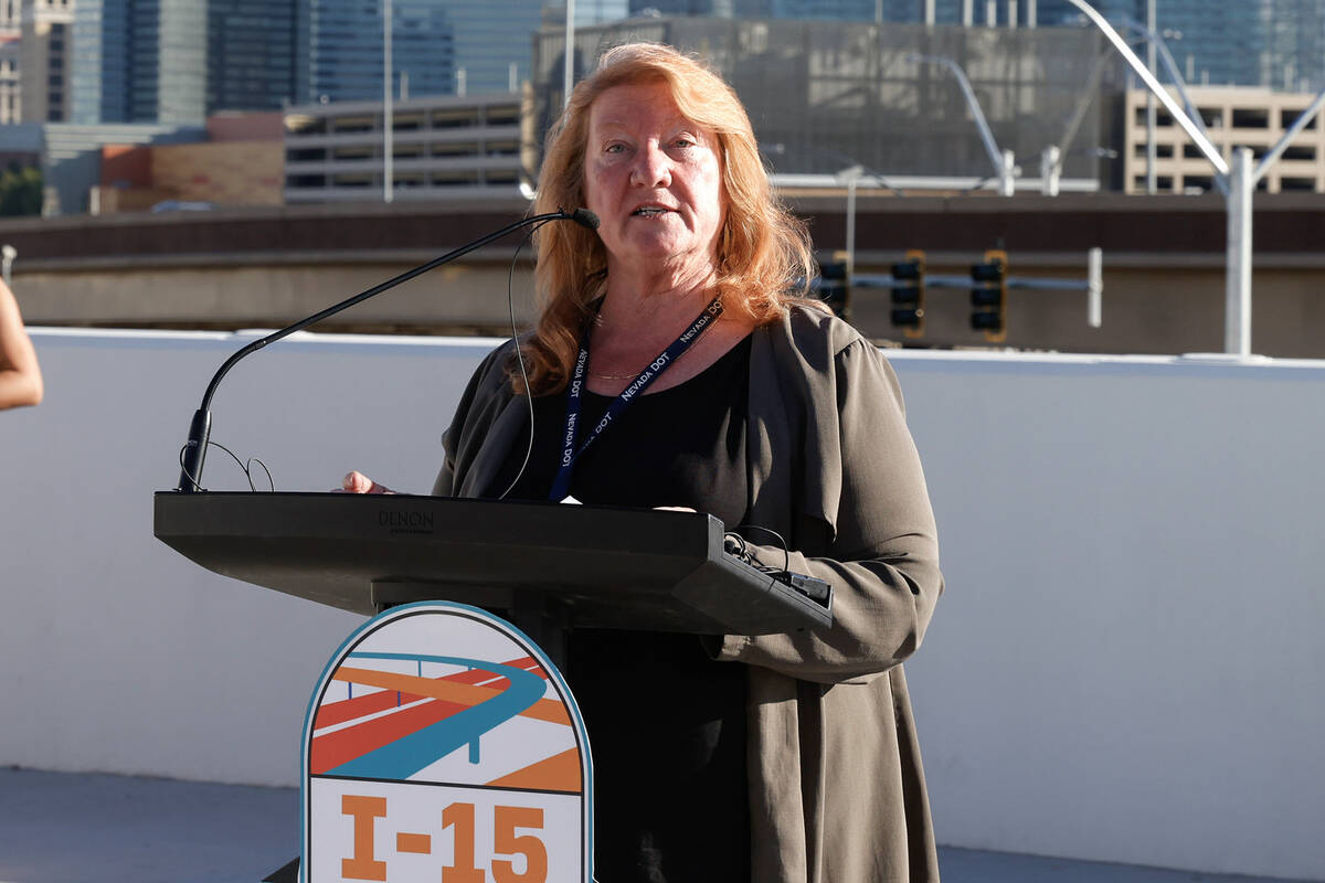 NDTO Director Tracy Larkin speaks before prticipating in a ribbon-cutting ceremony marking the ...