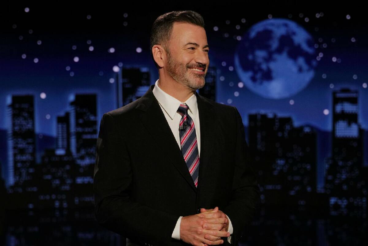 Jimmy Kimmel hosts his late night show "Jimmy Kimmel Live!" in Los Angeles on Tuesday, Sept. 23 ...