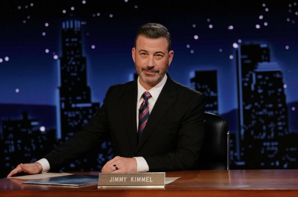 Jimmy Kimmel hosts his late night show "Jimmy Kimmel Live!" in Los Angeles on Tuesday, Sept. 23 ...