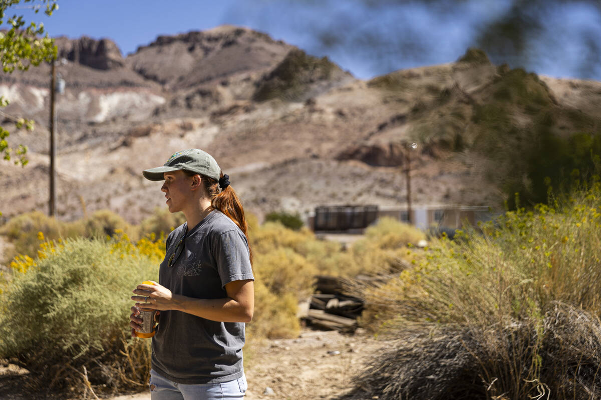 Beatty resident Autumn Arroyo talks about areas where parts of the Amargosa River dried up near ...