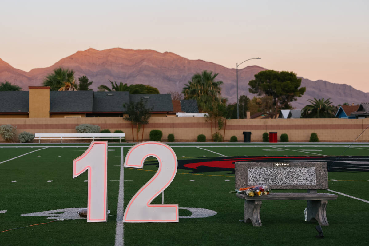 Jovonn “JoJo” Magee-Thomas' favorite number, 12, and a special bench erected in his honor s ...