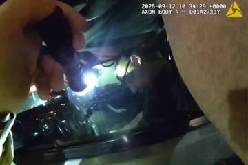 Body camera footage released by the Metropolitan Police Department shows a man identified as st ...