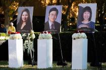Three UNLV professors, Dr. Jerry Cha-Jan Chang, Dr. Patricia Navarro Velez, and professor Dr. N ...