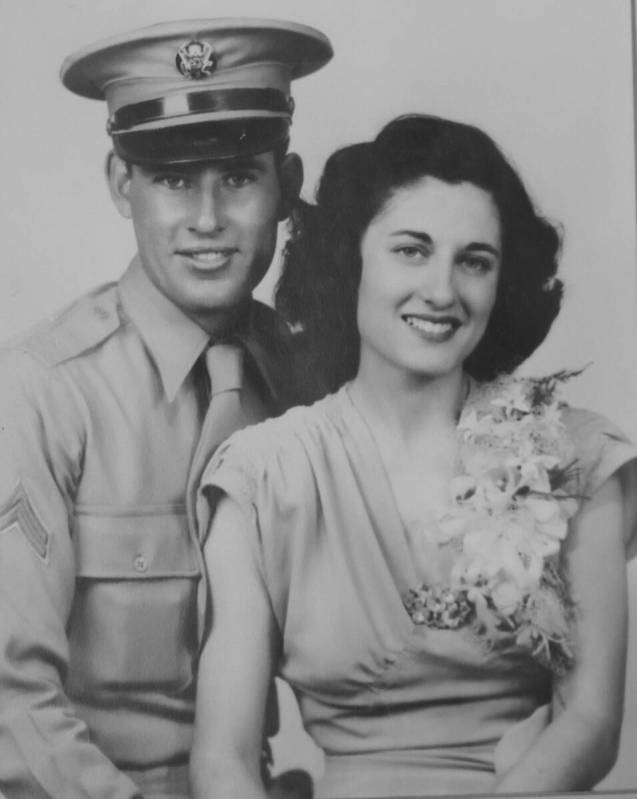 An early photograph of Selma and Troy Bartlett. Photo taken Thursday, Sept. 25, 2025 in Las Veg ...